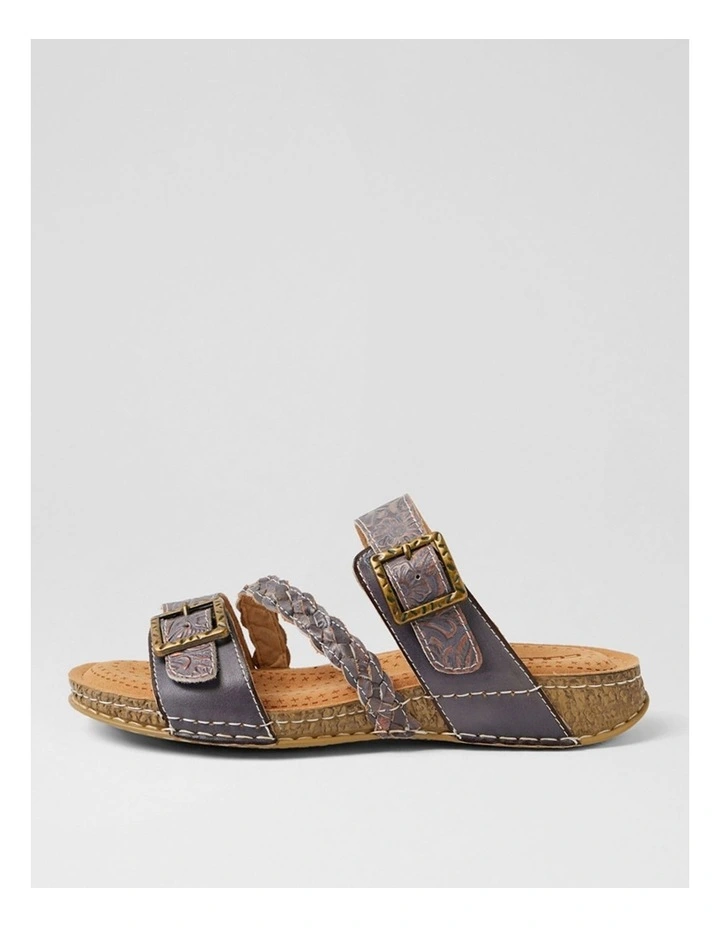 Prena Bronze Multi Leather Slides image 1