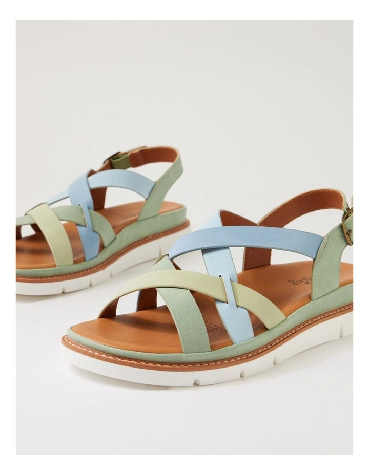 Dollin Pistachio Multi Strappy Sandals image 5