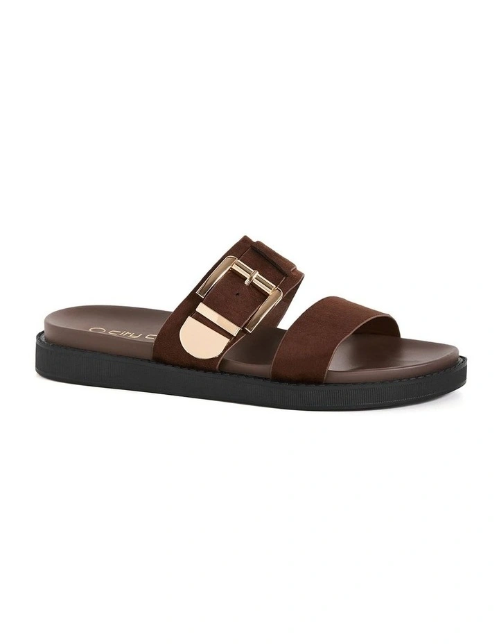 Wide Fit WIDE FIT Ally Buckle Slide in espresso image 1