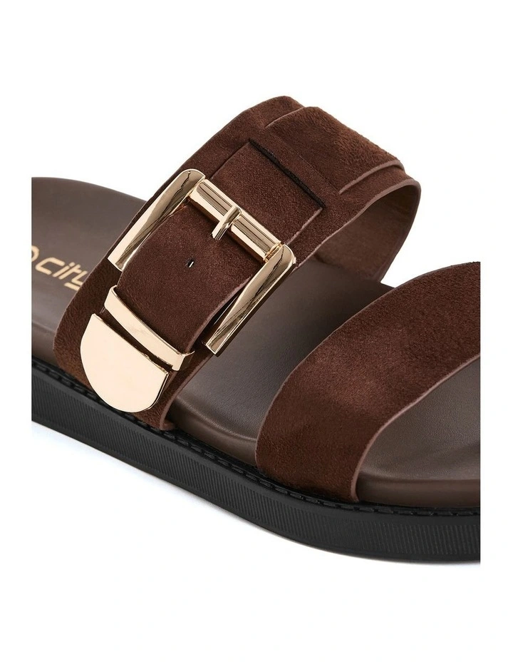 Wide Fit WIDE FIT Ally Buckle Slide in espresso image 6