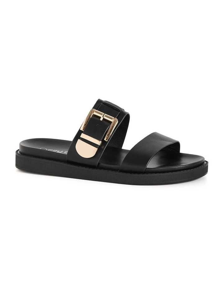 Wide Fit WIDE FIT Ally Buckle Slide  in black image 1