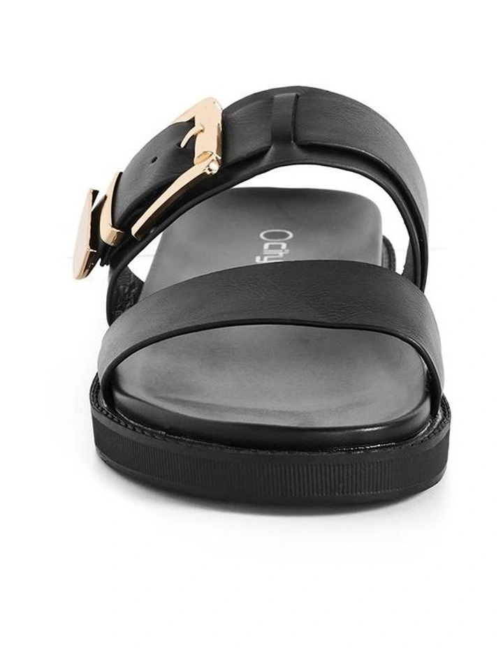 Wide Fit WIDE FIT Ally Buckle Slide  in black image 3