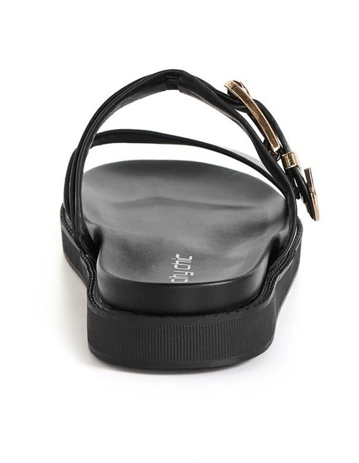Wide Fit WIDE FIT Ally Buckle Slide  in black image 4