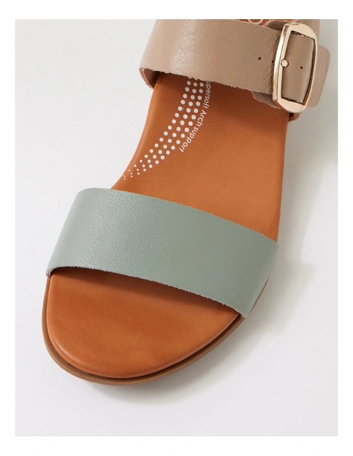Clariss Sage Taupe Leather Sandals image 2