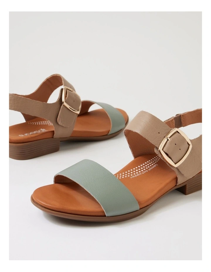 Clariss Sage Taupe Leather Sandals image 3
