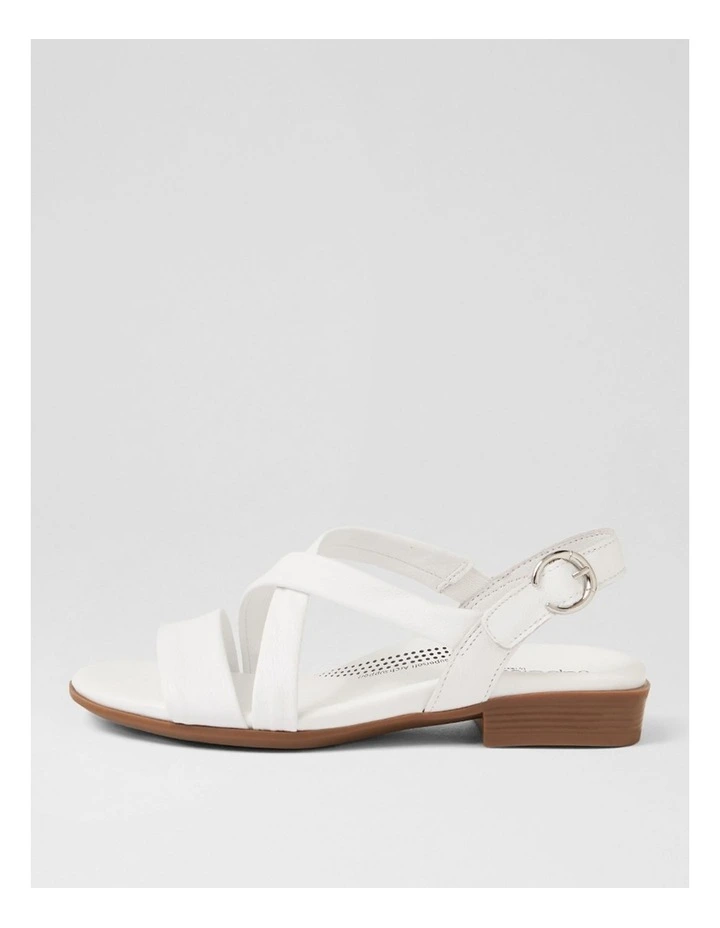 Cevie White Leather Sandals image 1