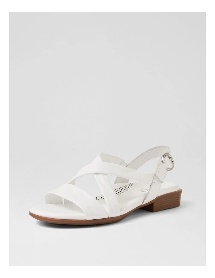 Cevie White Leather Sandals image 2