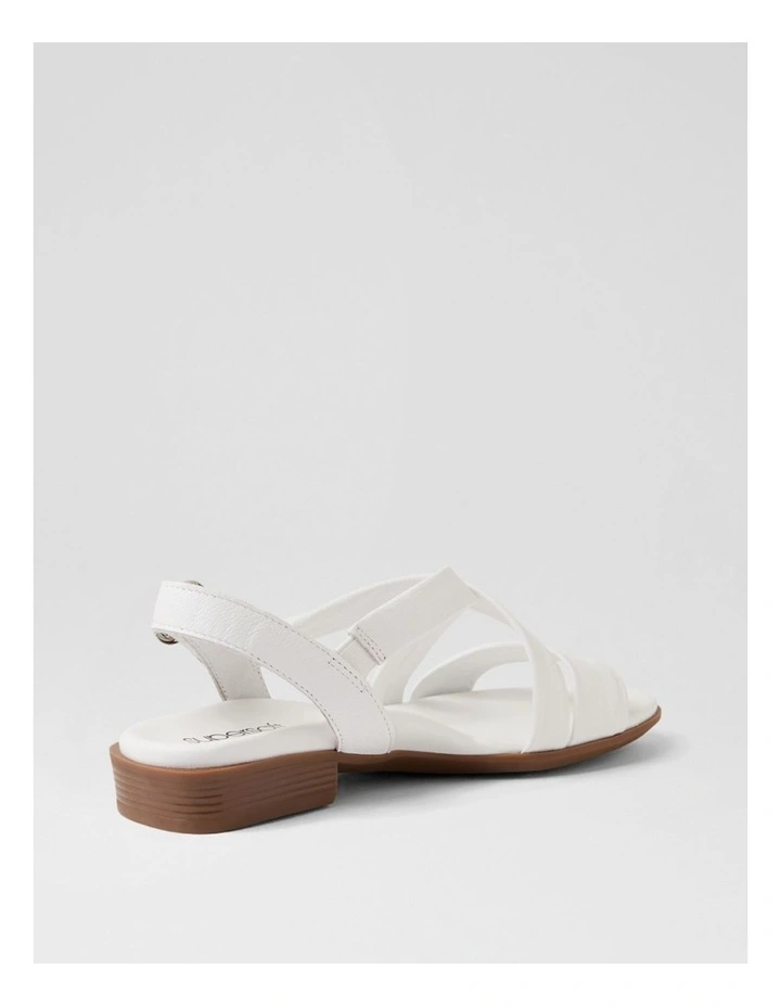 Cevie White Leather Sandals image 3