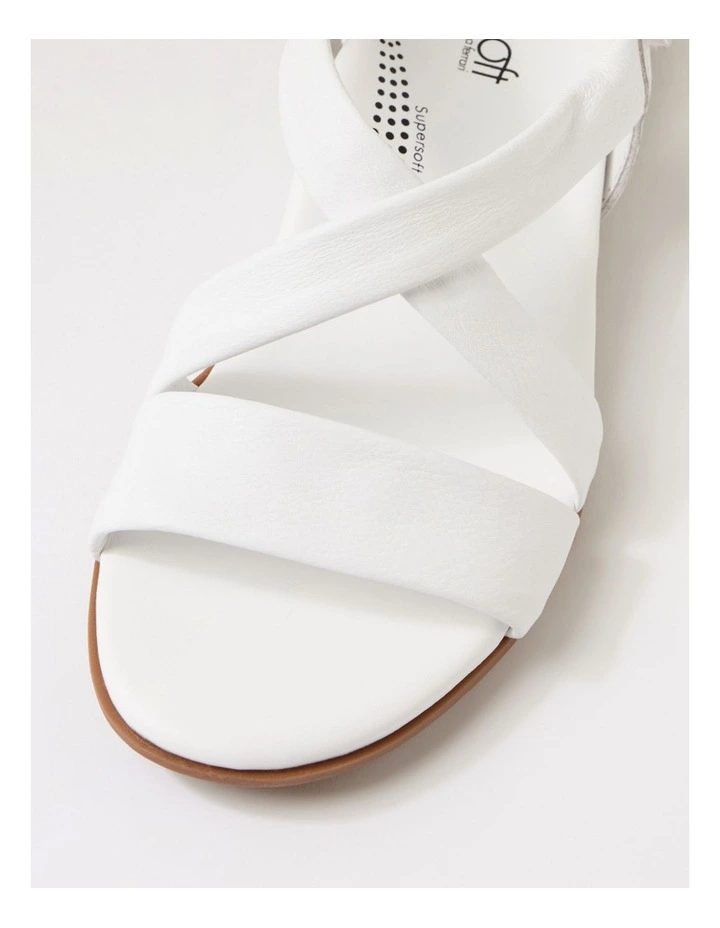 Cevie White Leather Sandals image 4
