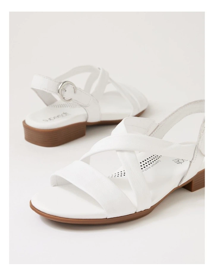 Cevie White Leather Sandals image 5