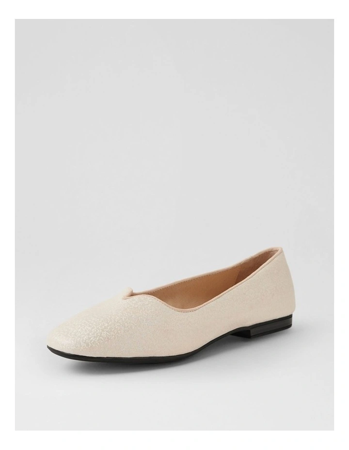 Urso D Platinum Sparkle Cross Leather Ballet Flats image 2