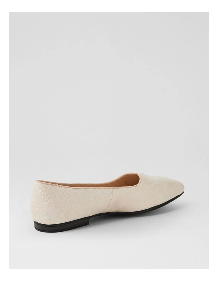 Urso D Platinum Sparkle Cross Leather Ballet Flats image 3