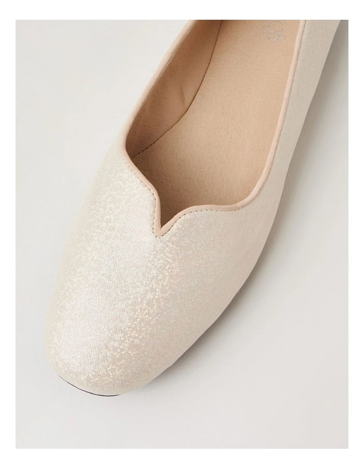 Urso D Platinum Sparkle Cross Leather Ballet Flats image 4