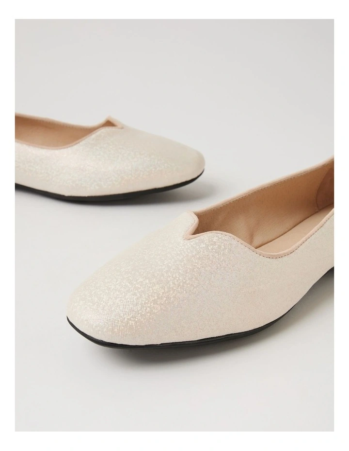Urso D Platinum Sparkle Cross Leather Ballet Flats image 5