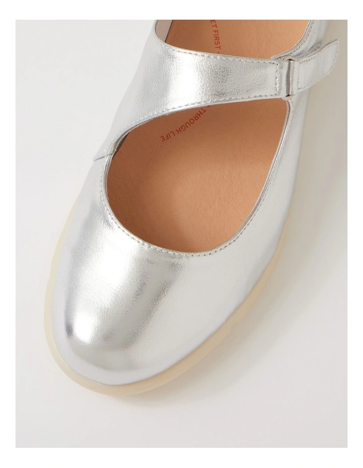 Belle Silver Leather Mary Janes image 4