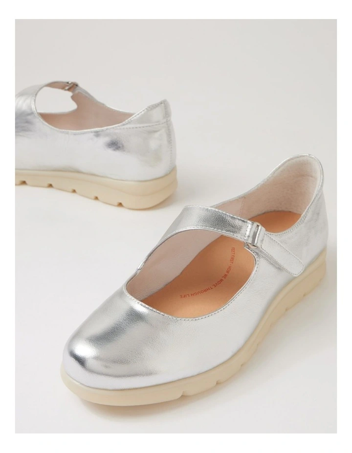 Belle Silver Leather Mary Janes image 5