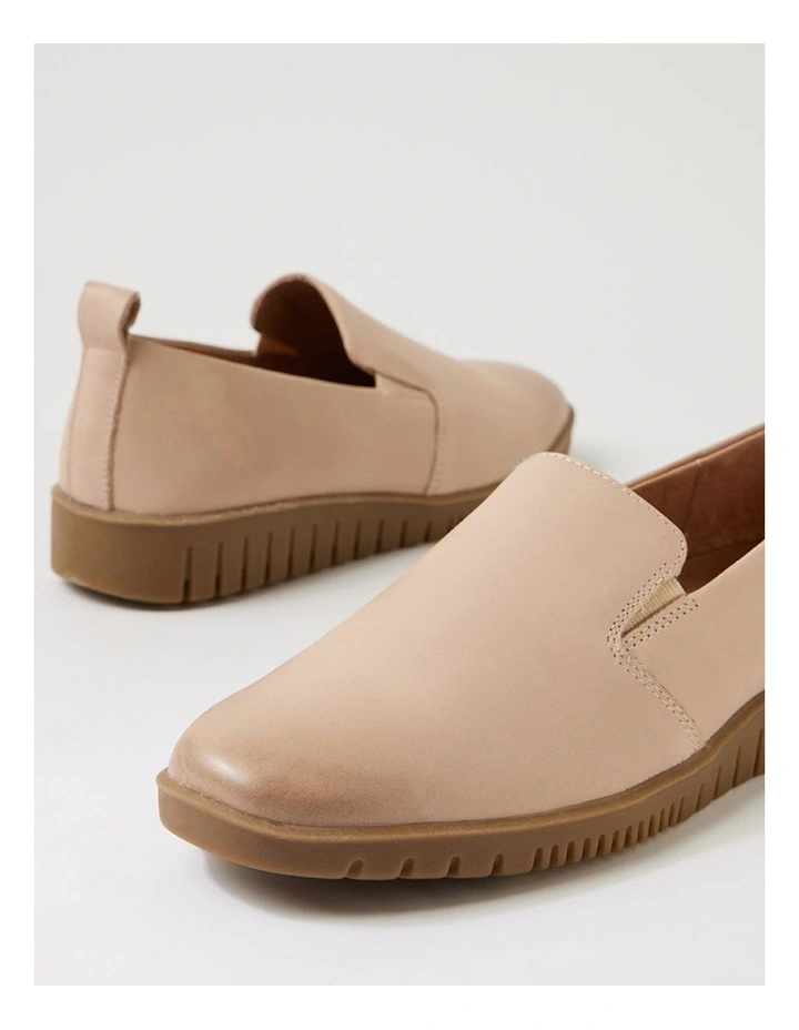 Barri Taupe Waxy Leather Loafers image 5