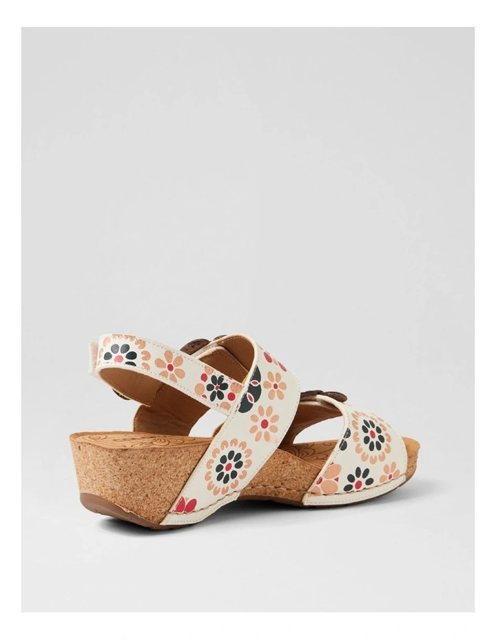 Juliette White Garden Leather Heeled Sandals image 3