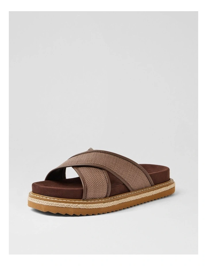Harshini Choc Synthetic Raffia Sandals image 2