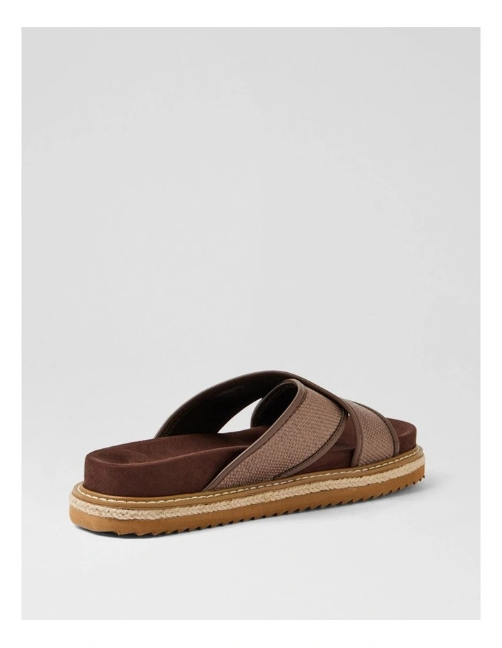 Harshini Choc Synthetic Raffia Sandals image 3