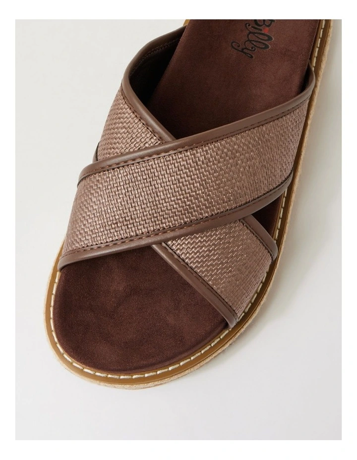 Harshini Choc Synthetic Raffia Sandals image 4