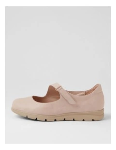 Belle Pale Pink Leather Mary Janes