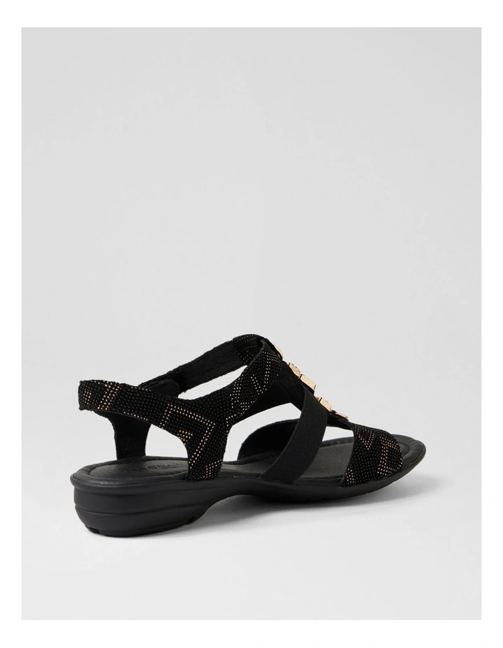 Bartie Black Gold Dot Leather Sandals image 3