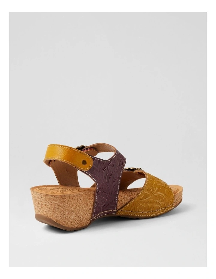 Judah Yellow Purple Leather Heeled Sandals image 3