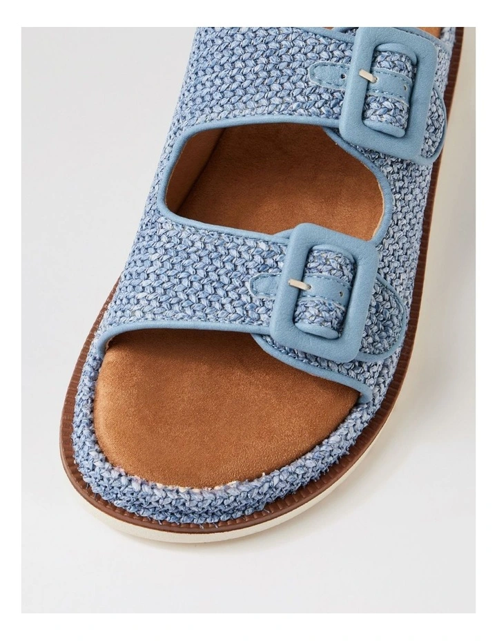 Darto Denim Synthetic Raffia Sandals image 4
