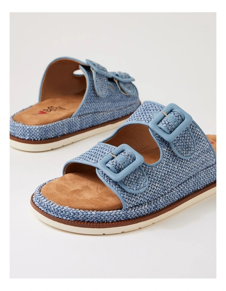 Darto Denim Synthetic Raffia Sandals image 5