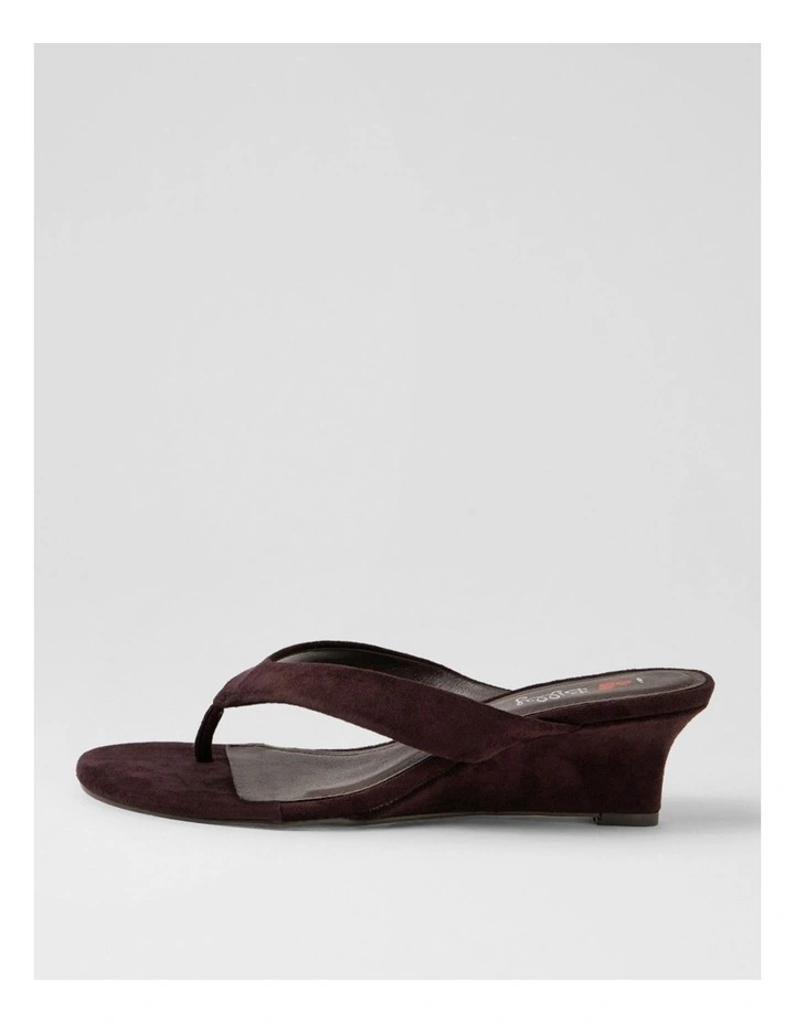Narline Chocolate Microsuede Wedges image 1