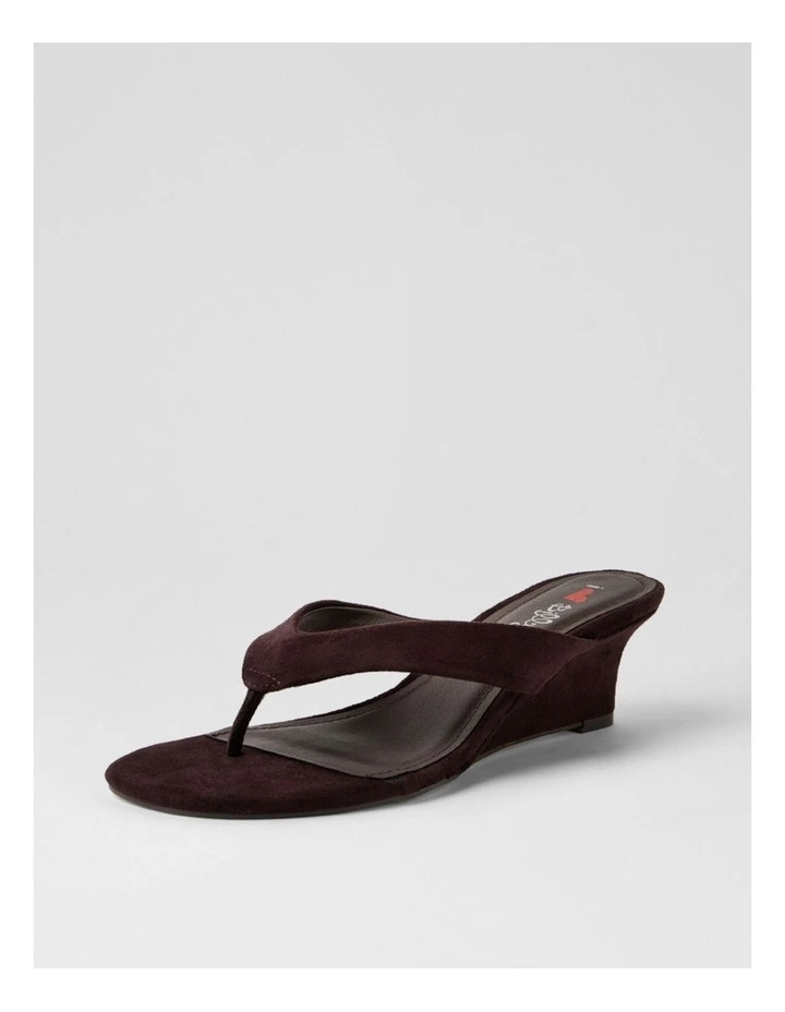 Narline Chocolate Microsuede Wedges image 2