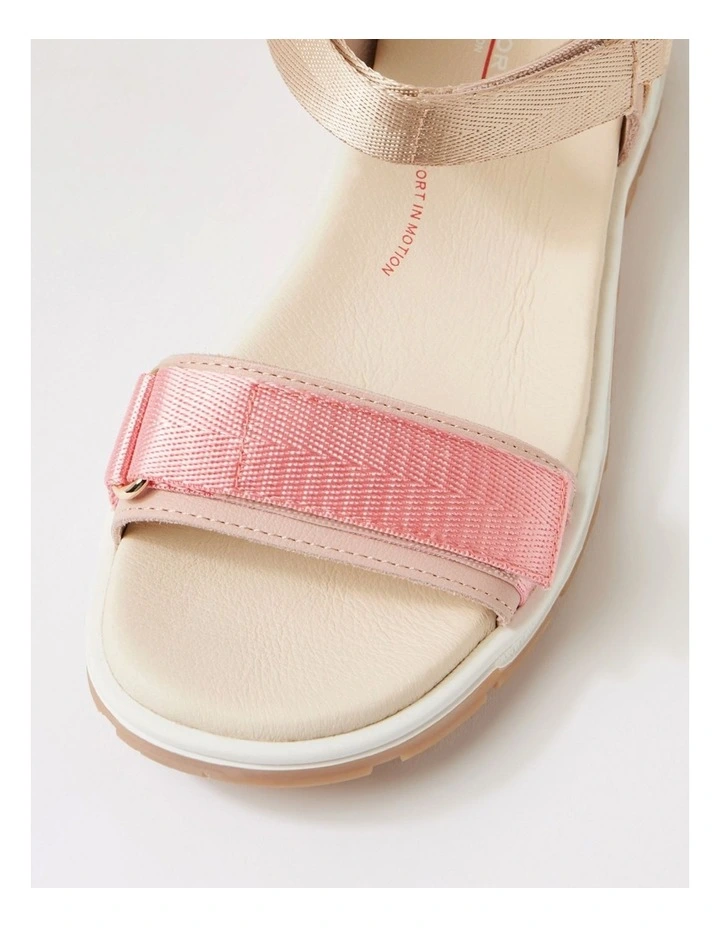 Ramble Taupe Rose Multi Leather Strappy Sandals image 4