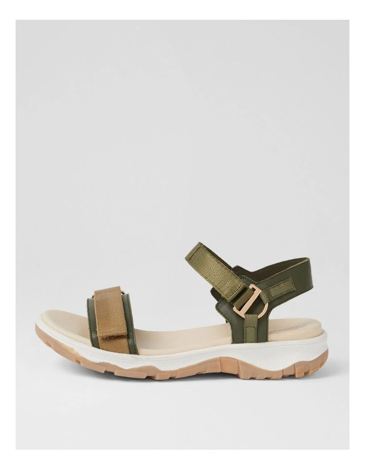 Ramble Olive Taupe Multi Leather Sandals image 1