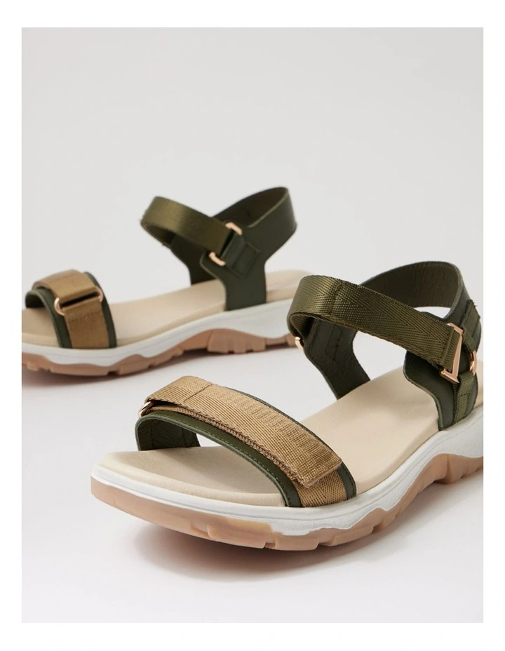 Ramble Olive Taupe Multi Leather Sandals image 5