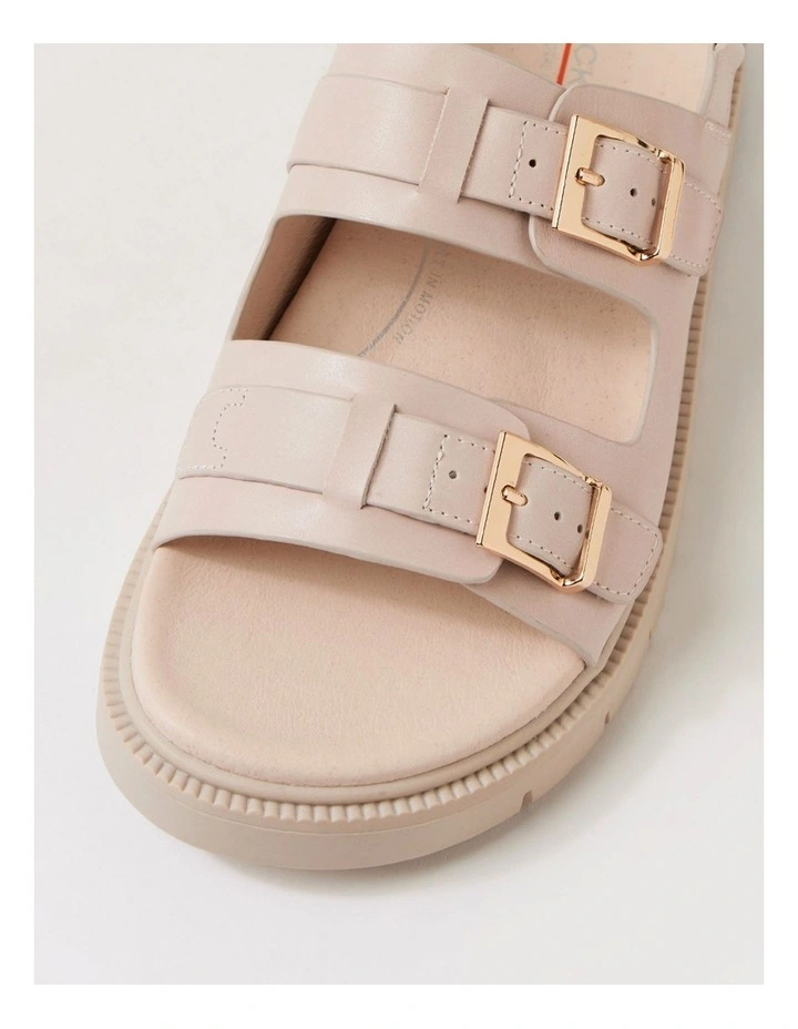 Hobart Almond Leather Slides image 4