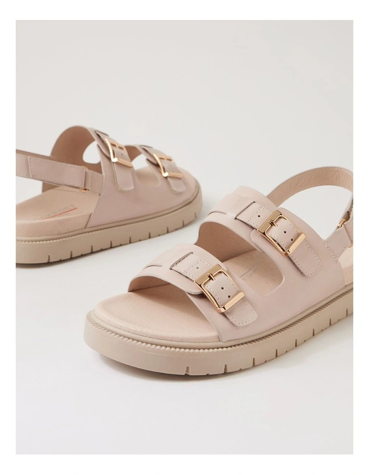 Hobart Almond Leather Slides image 5