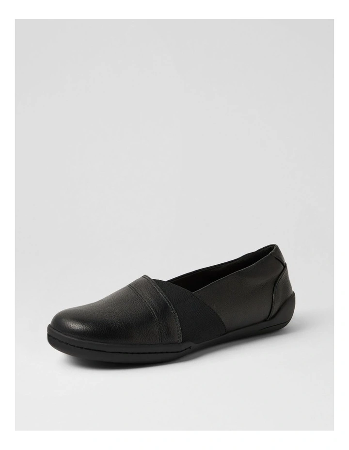 Dashiell Black Leather Ballet Flats image 2