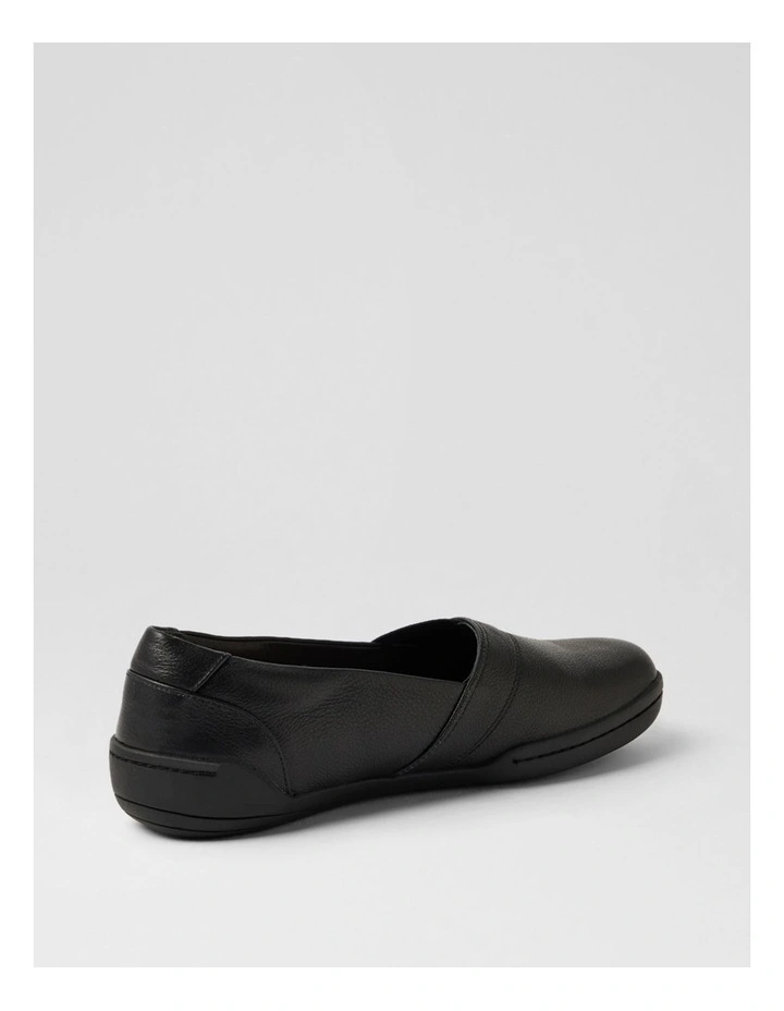 Dashiell Black Leather Ballet Flats image 3