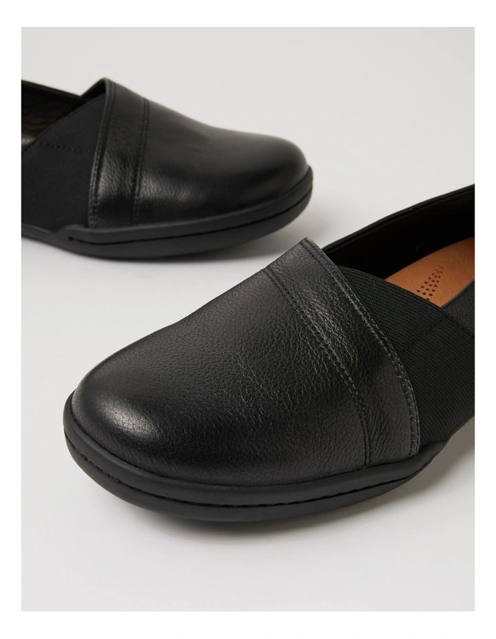 Dashiell Black Leather Ballet Flats image 5