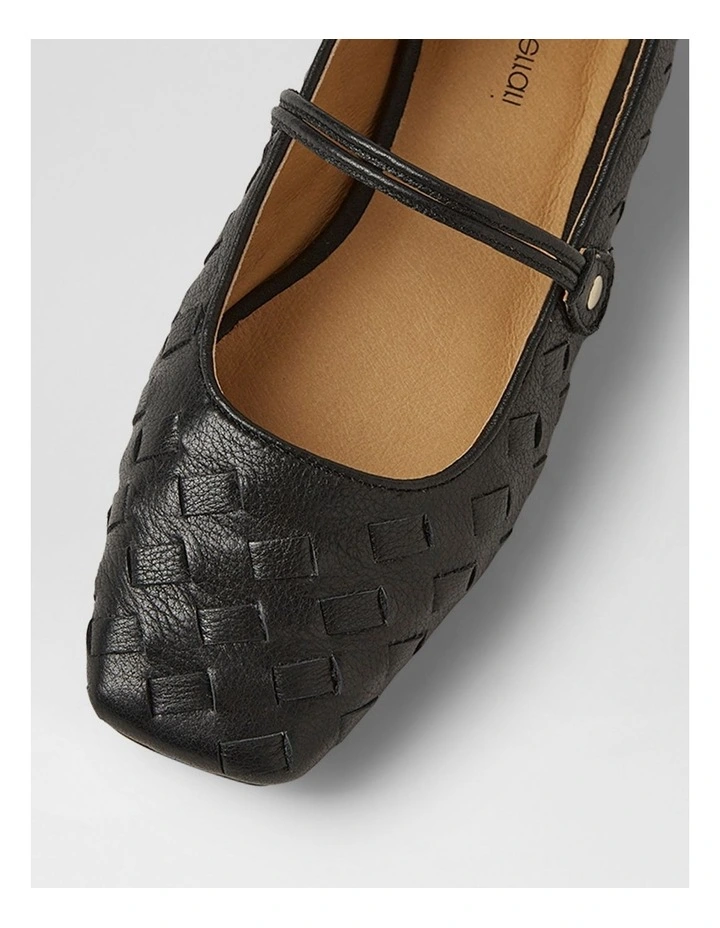 Zura Black Leather Mary Janes image 4