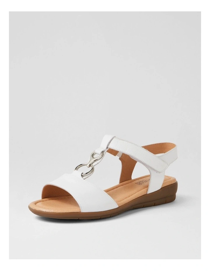 Felica White Leather Sandals image 2