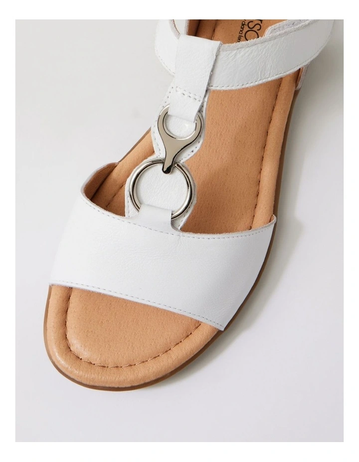 Felica White Leather Sandals image 4