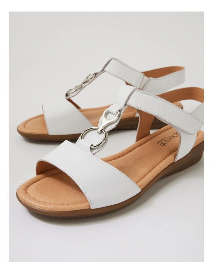 Felica White Leather Sandals image 5
