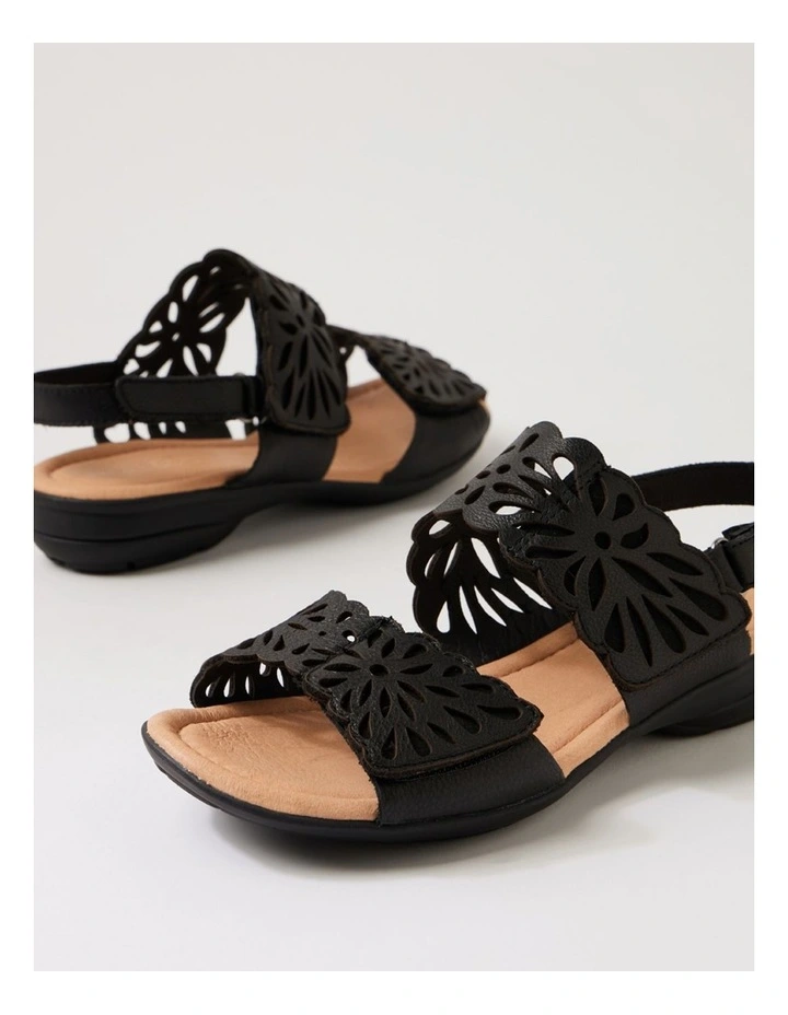 Beckhams Black Leather Sandals image 5