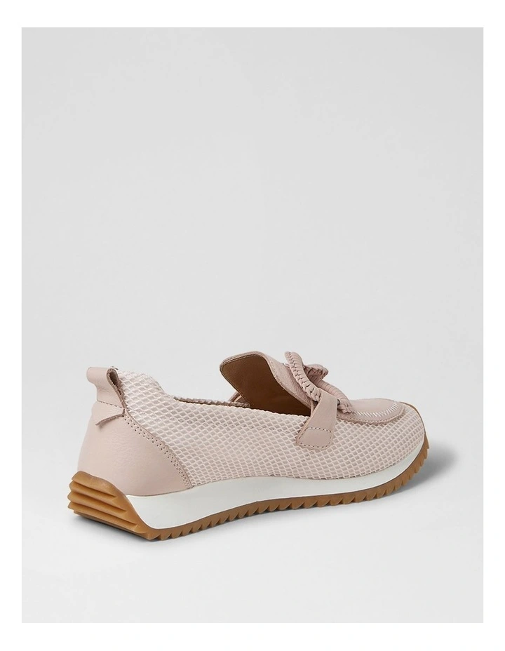 Darta Nude Fabric Mesh Leather Flat Shoes image 3