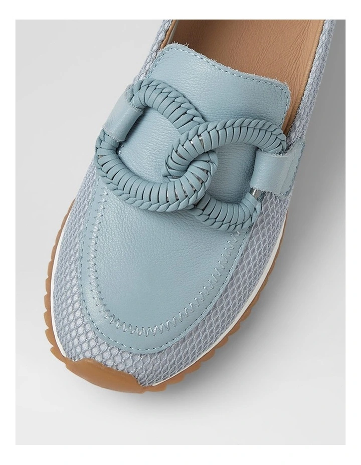 Darta Denim Mesh Leather Loafers image 4