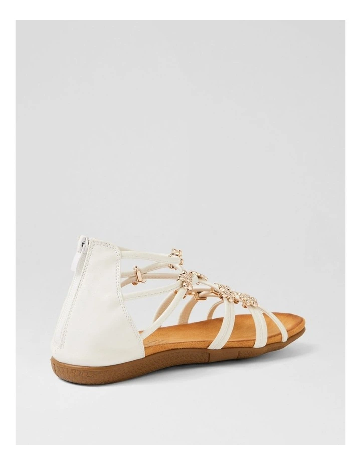 Falome White Strappy Sandals image 3