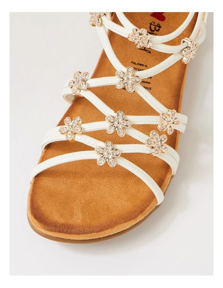 Falome White Strappy Sandals image 4