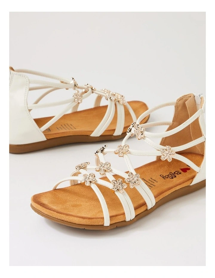 Falome White Strappy Sandals image 5